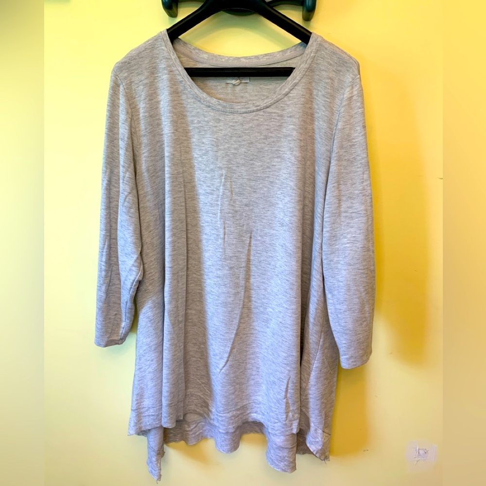 Grey Comfortable Oversized Shirt 2X